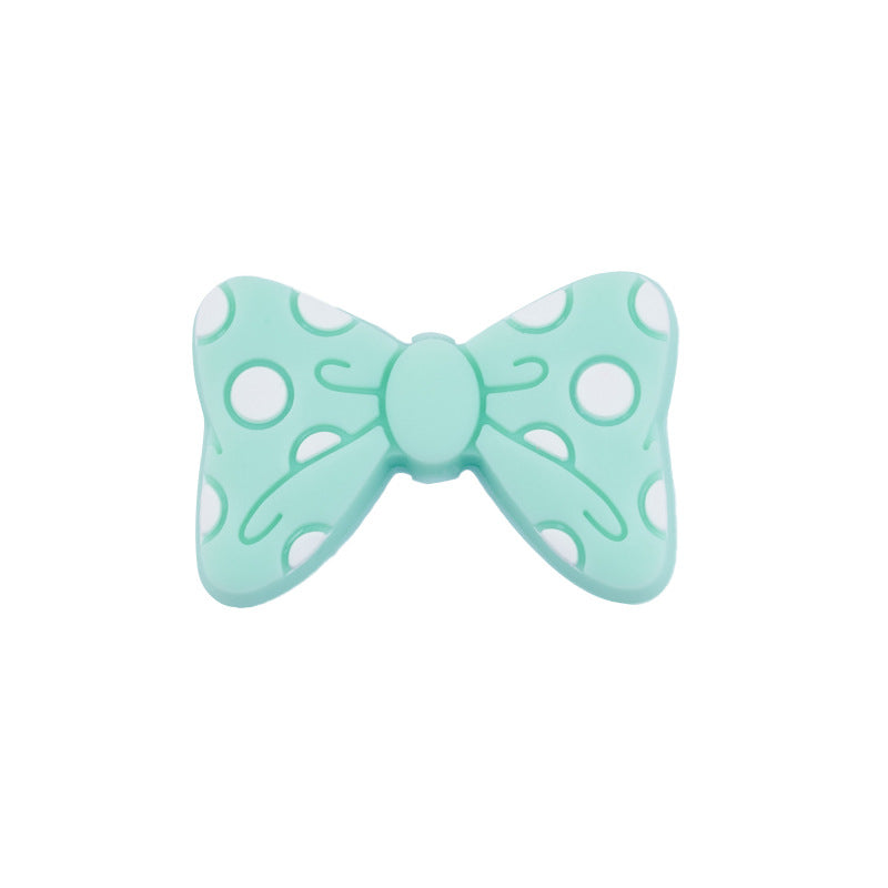 Wholesale 10PCS Silicone Bow Knot Grinding Teeth Cartoon Beads