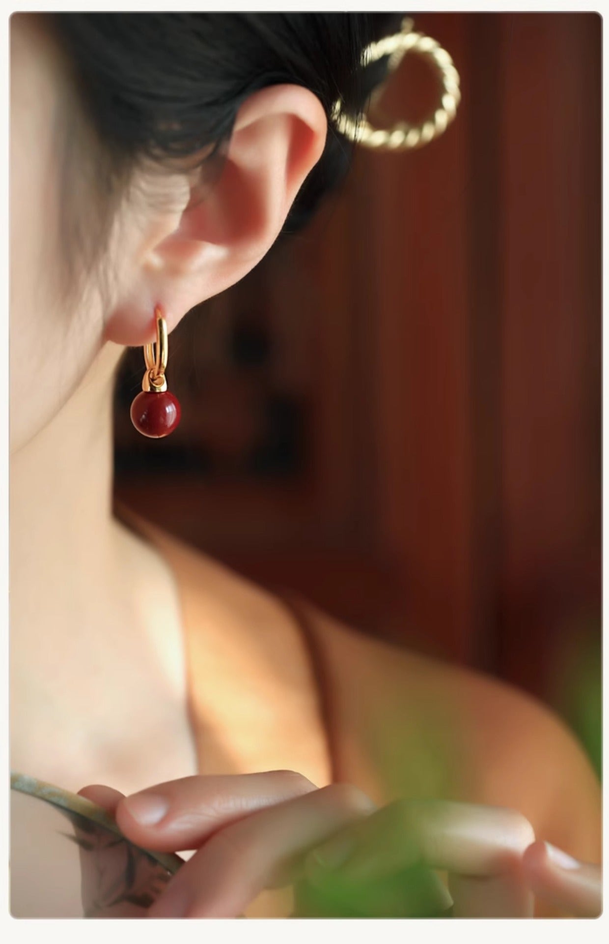 Wholesale Purple gold sand earrings new Chinese retro earrings Mother's Day