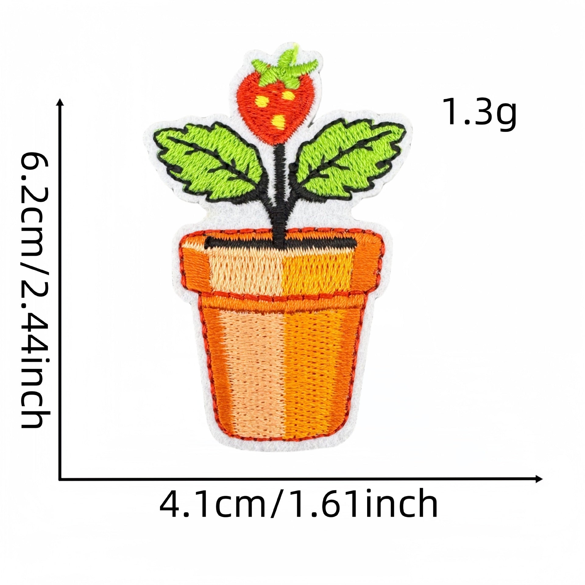 Wholesale Cartoon Strawberry Embroidery Cloth Patch  Embroidery Patch Accessories