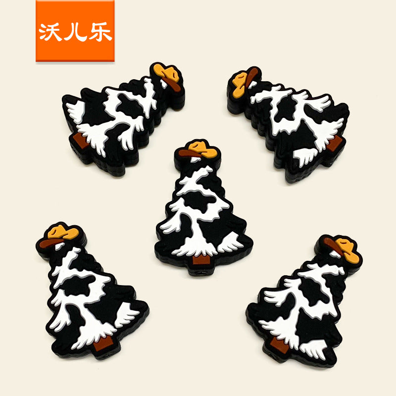 Wholesale 10pcs/pack Christmas tree silicone beads