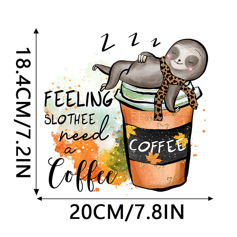 Wholesale 10pcs Coffee Flower Beverage Animal UV DTF Ready to Press Transfers Wraps