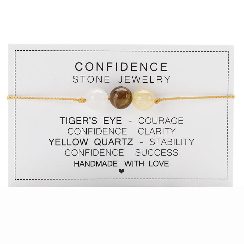 Wholesale Stone Beads Braided Amethyst Lapis Lazuli Strawberry Crystal Bracelet