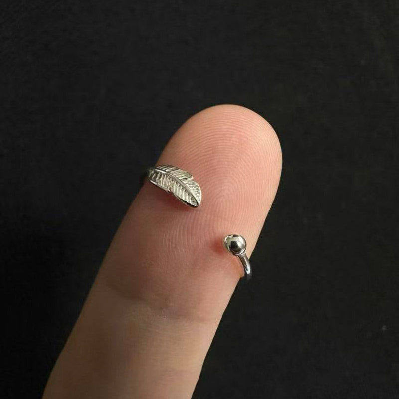 Wholesale Fresh and simple silver ring niche design light luxury finger ring