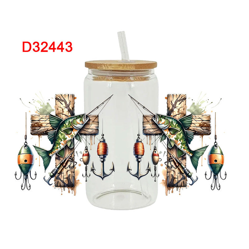 Wholesale Cross Flower Tree Daily Series 16oz Cup UV DTF Wraps