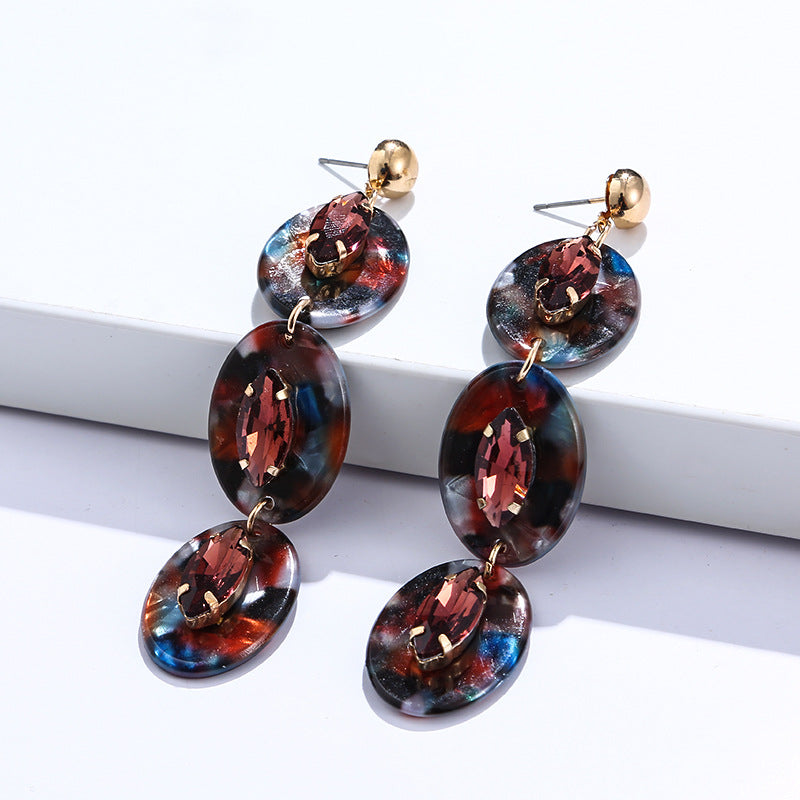 Pendientes al por mayor de diamantes acrílicos