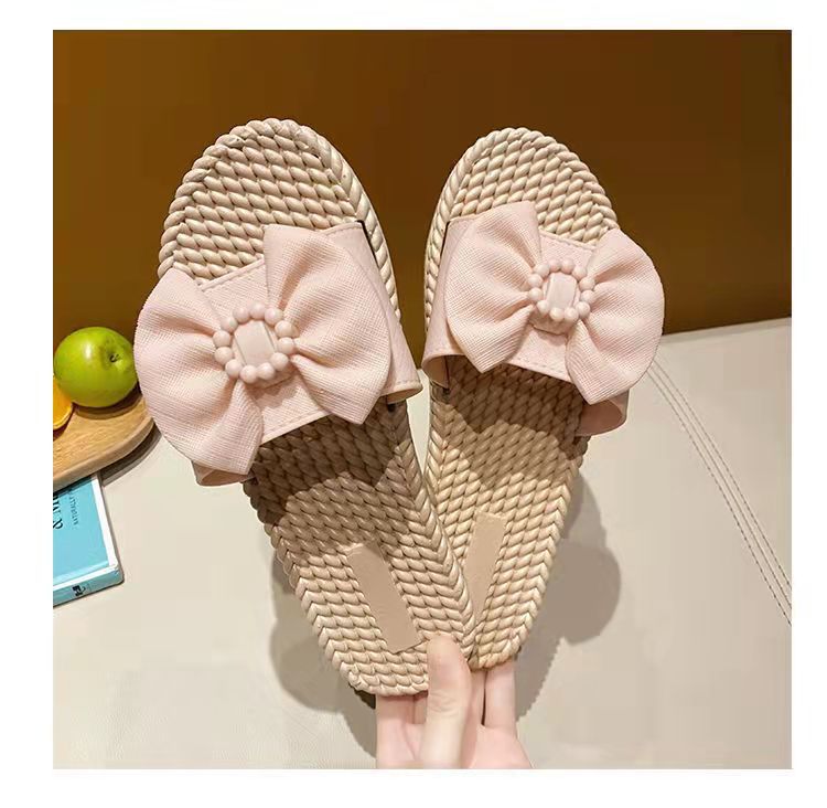 Wholesale Fashionable and Versatile Indoor and Outdoor Thick-soled Non-slip Low-heeled Mid-heeled Slippers