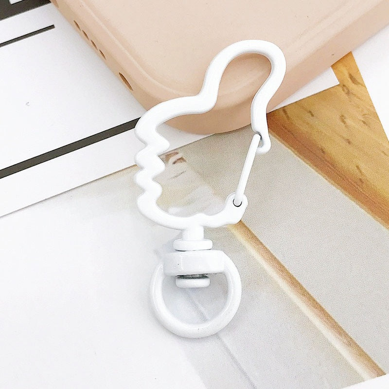 Wholesale Candy Color Painted Metal DIY Keychain Accessories