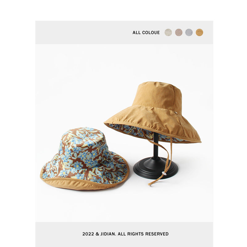 Wholesale Cotton Flower Reversible Bucket Hat