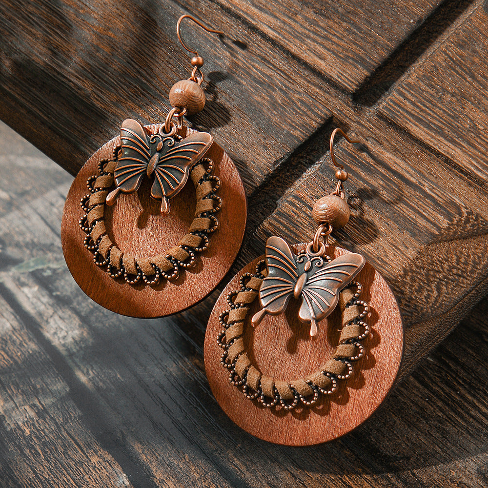 Wholesale Bohemian Butterfly Earrings And Necklace Set Alloy Electroplated Fashion Jewelry Accessory Great For Everyday Wear Or Gift