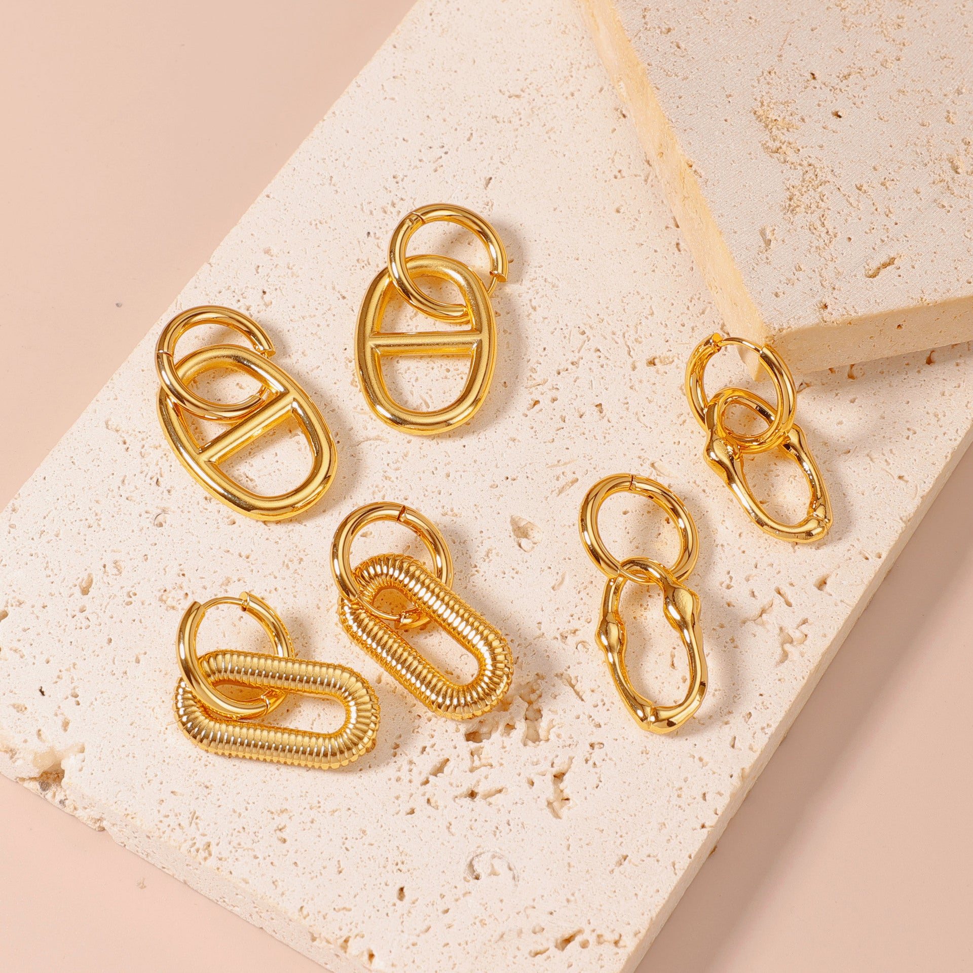 Wholesale fashionable versatile stainless steel hoop earrings