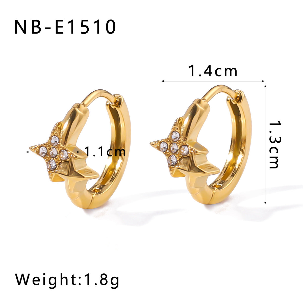 Wholesale 18K Gold Plated Flower with Diamond and Pearl Ear Ring