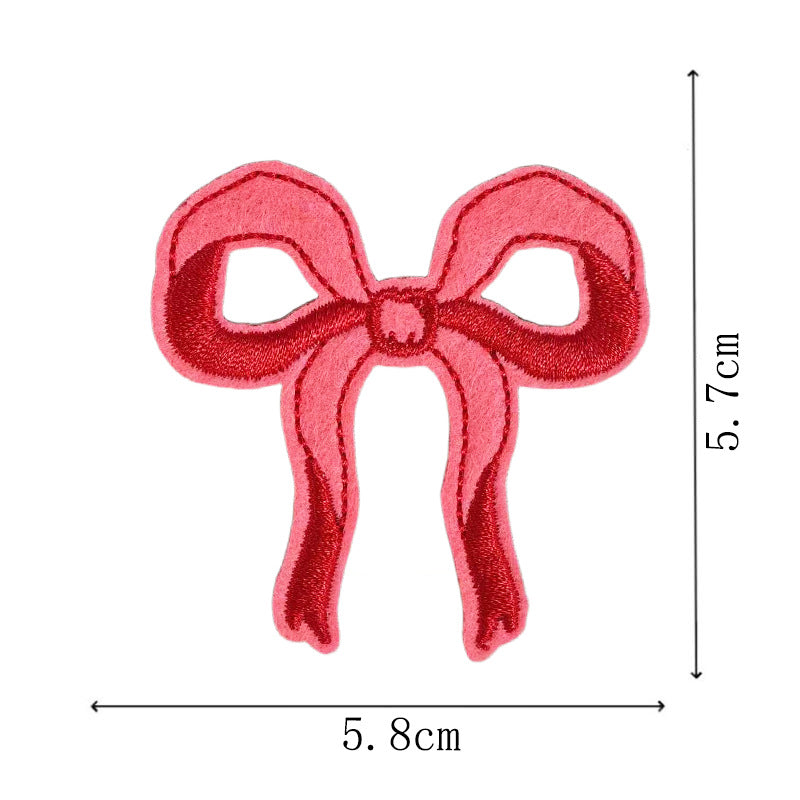 Wholesale Red diverse bow embroidery DIY Patches