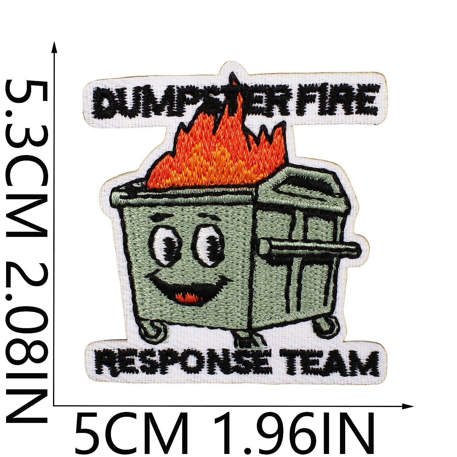 Wholesale Embroidered Polyester Patch Cartoon Box Flame English Letters Clothing Decorative Accent