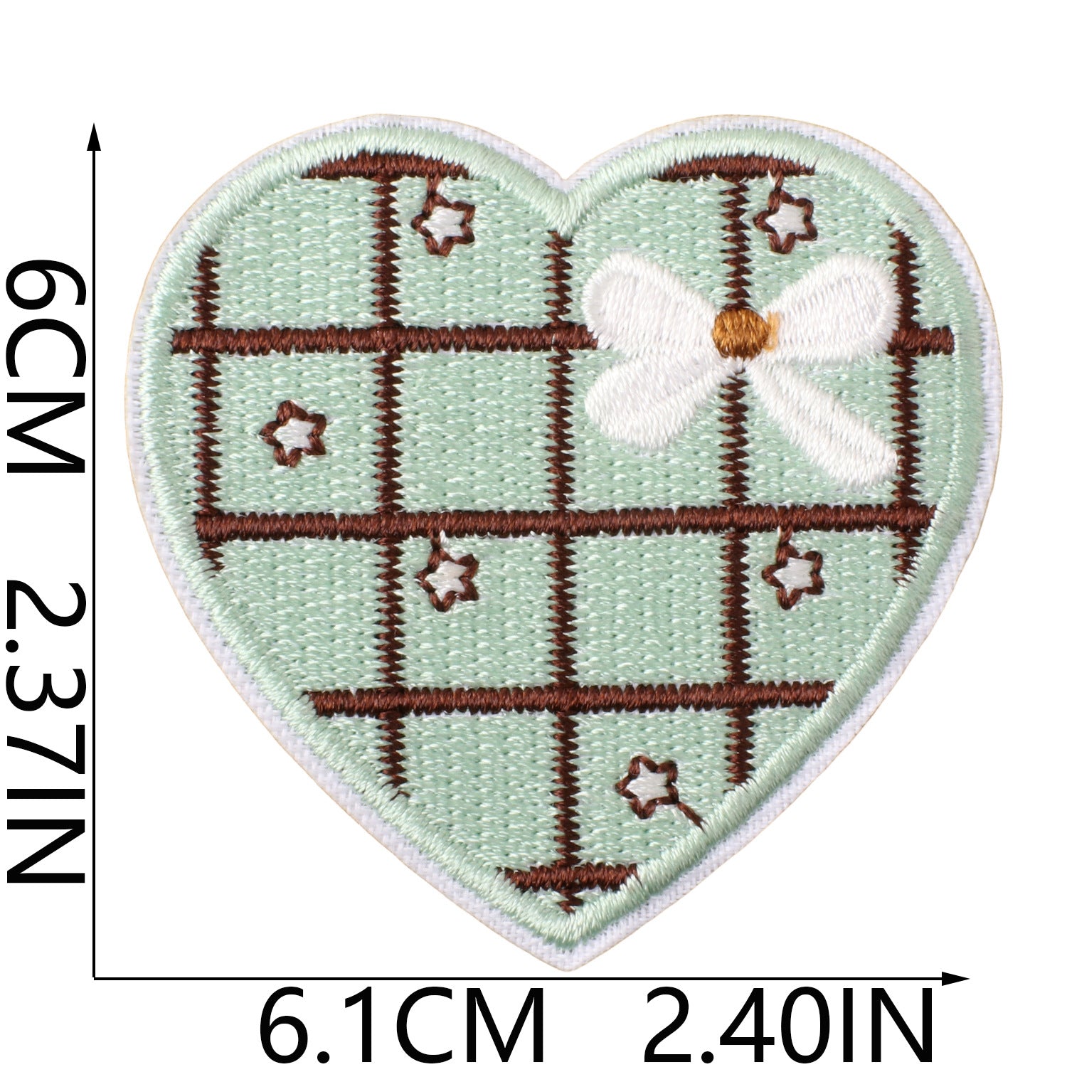 Wholesale Polyester Embroidered Heart Iron On Patch Cute Girl DIY Clothing Luggage Decorative Accent