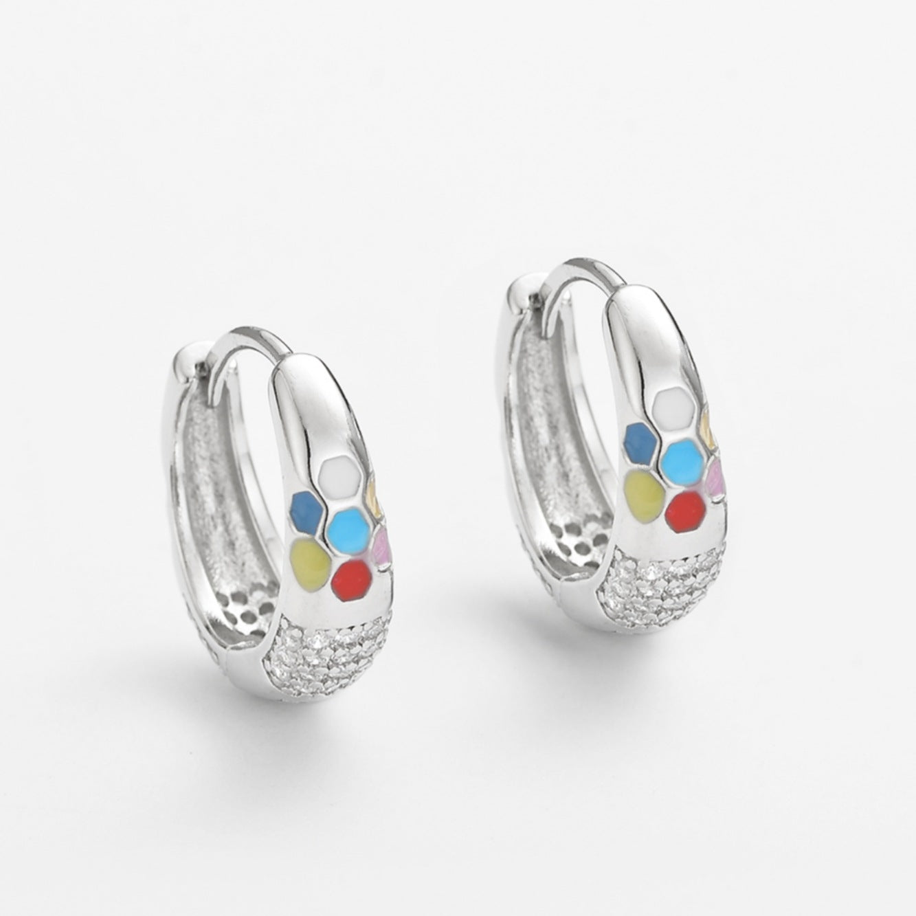 Wholesale Niche Enamel Zircon Earrings