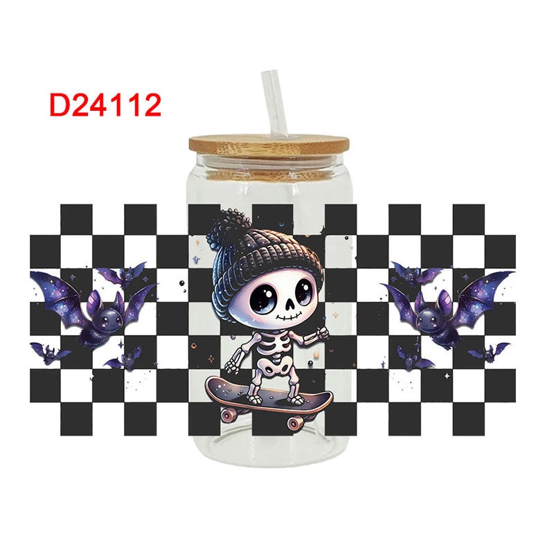 Wholesale Pumpkin calf Halloween 16oz Cup UV DTF Wraps