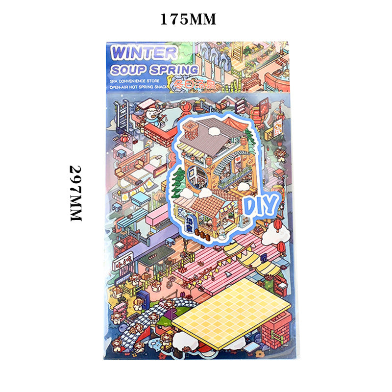 Wholesale 3D Landscape House Decompression Storage Game Stickers