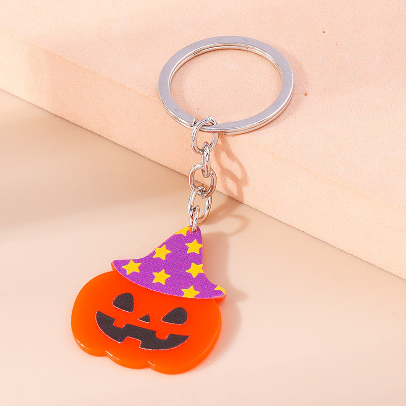 Wholesale Pumpkin Star Hat Metal Keychains