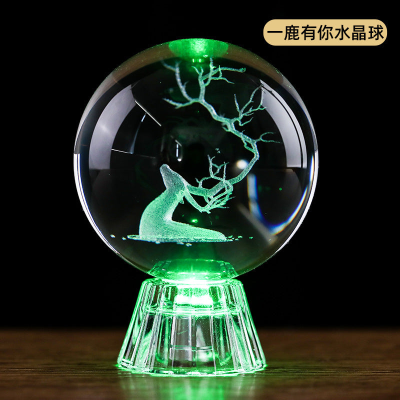 Wholesale Interior Carved Crystal Glass Handicraft Ornaments