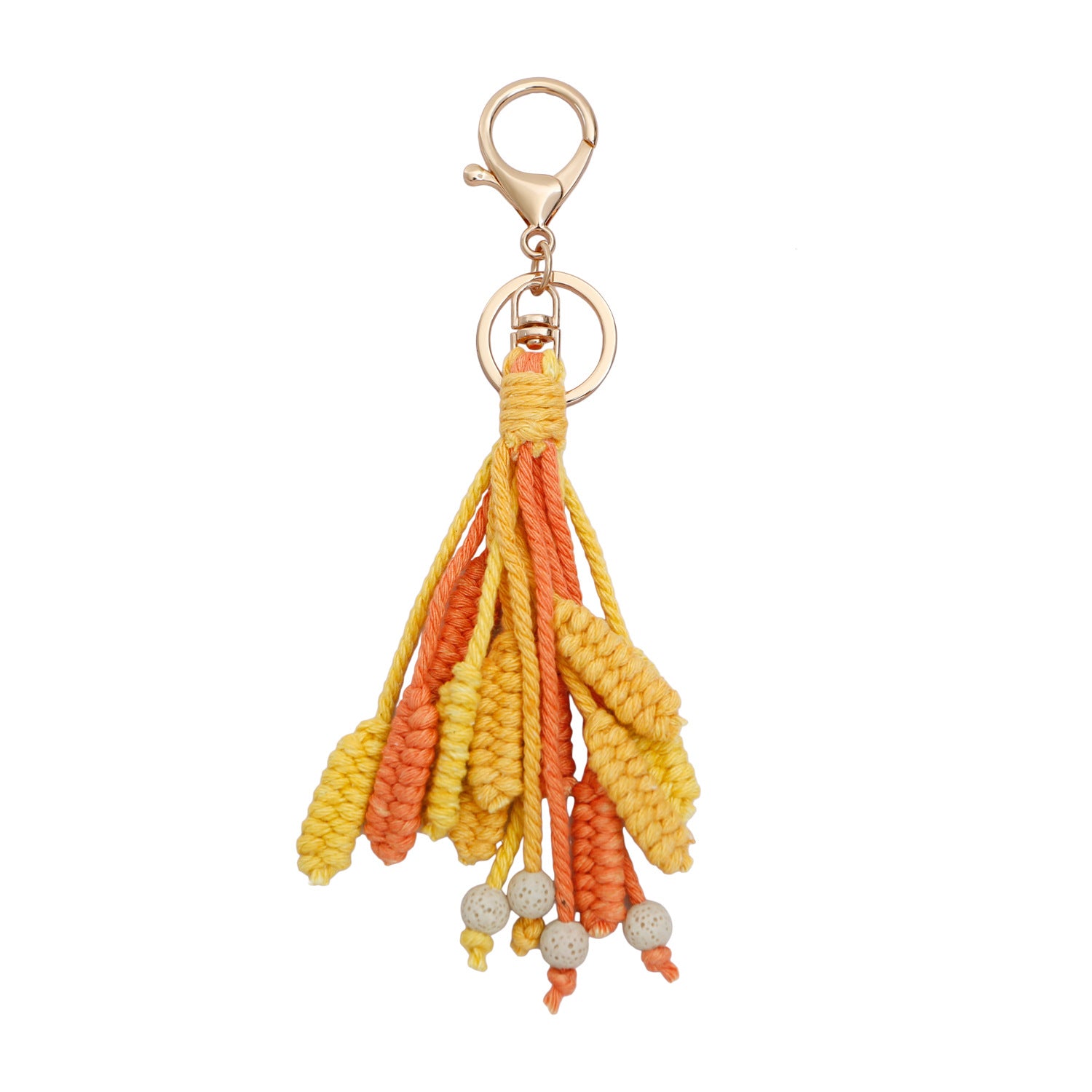 Wholesale Hand-woven Wheat and Grain Tassels Thanksgiving Alloy Keychain