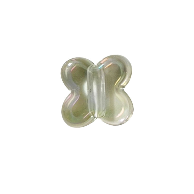 Wholesale 10pcs Colorful translucent clover Acrylic Beads