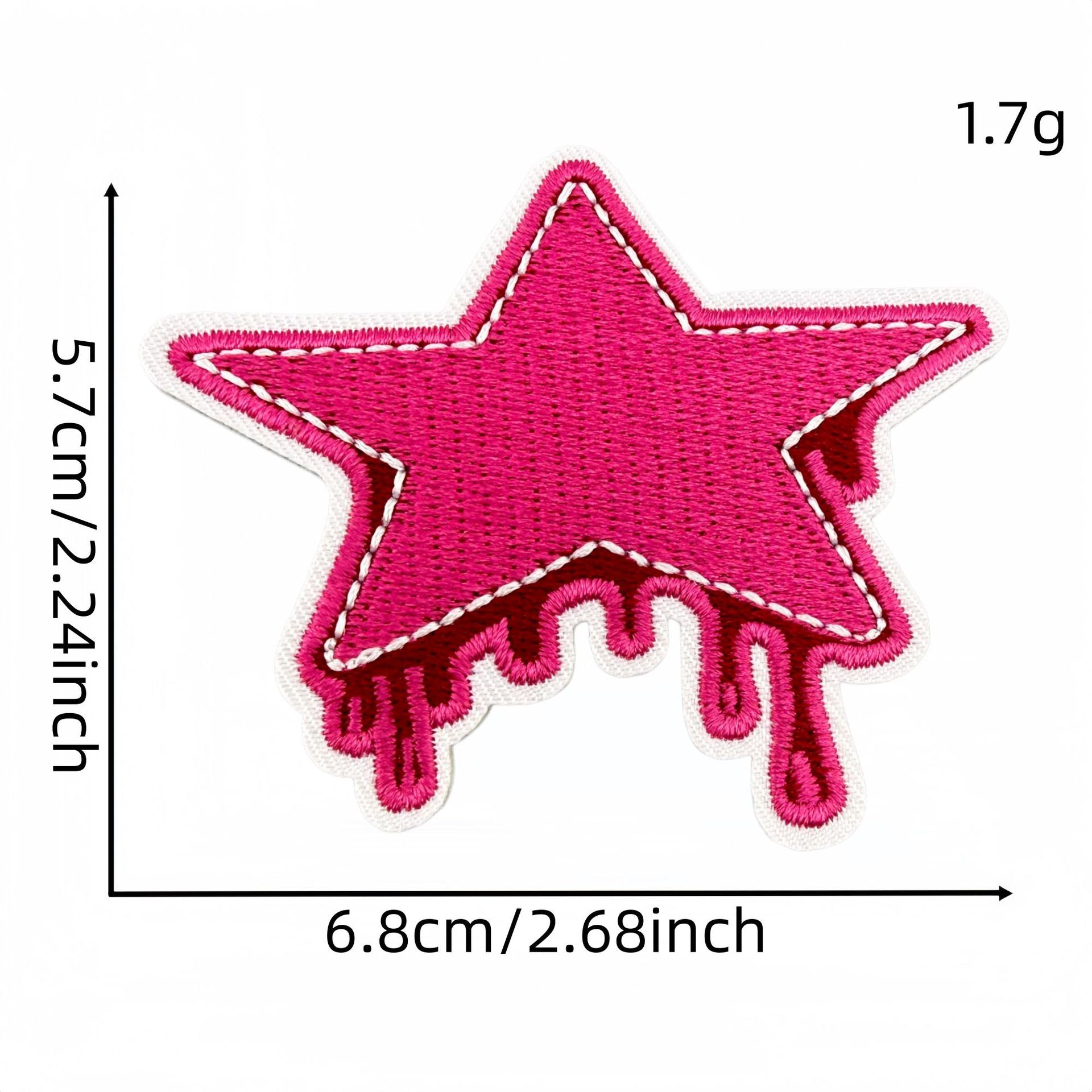Wholesale Y2K Black Pink Heart Star Embroidered Patches 20 Pcs Fashion Decorative Accent For Clothing Bags Gift Craft Supply