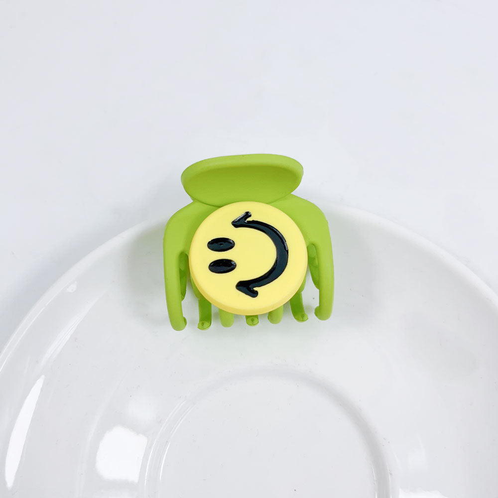 Wholesale Candy Color Smiley Metal Hair Clips