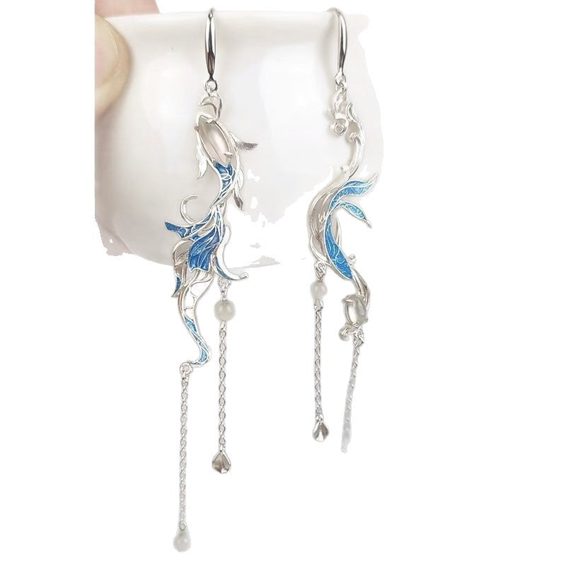 Wholesale Pisces earrings for women  long tassel earrings