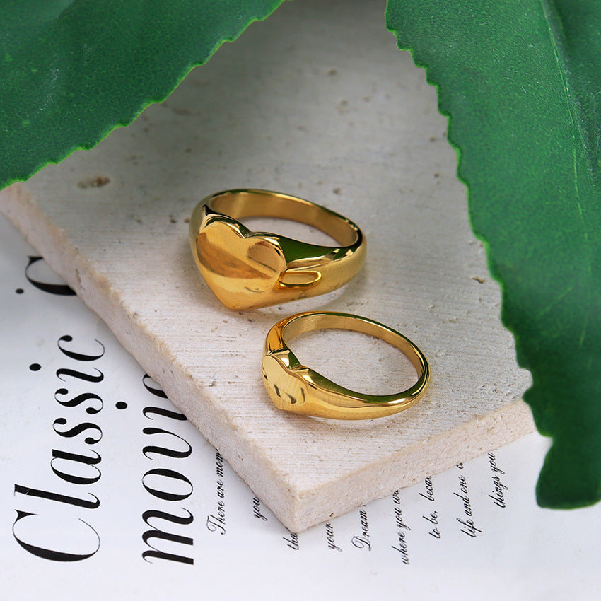 Wholesale Love Glossy Stainless Steel Ring