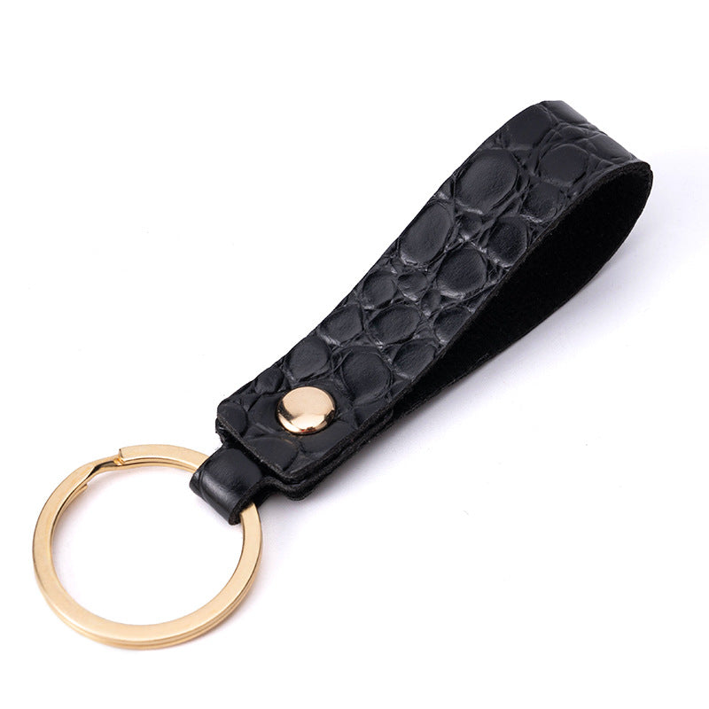 Wholesale Crocodile Pattern Leather Car Keychain