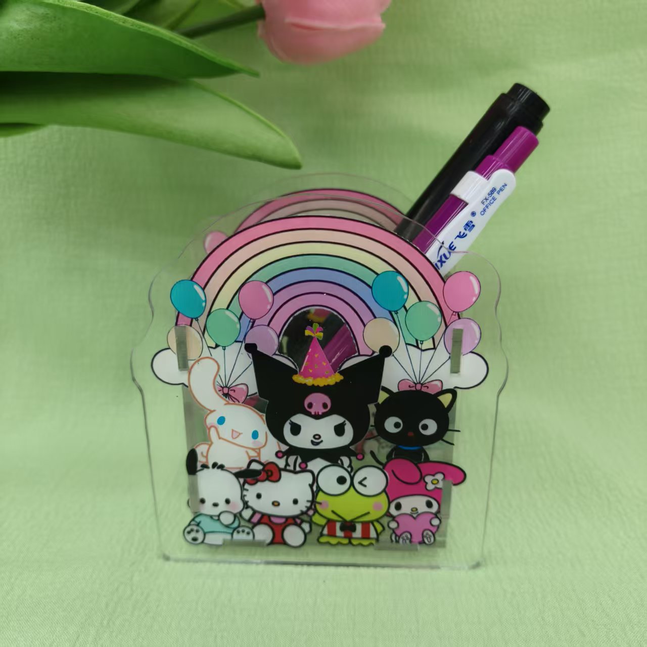 Wholesale  Creative Cute Cartoon Acrylic Pen Holder  OLY Exclusive