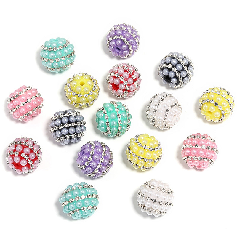 Wholesale 5pcs Heavy Duty Candy Color Pearl Straight Hole Drill Beads