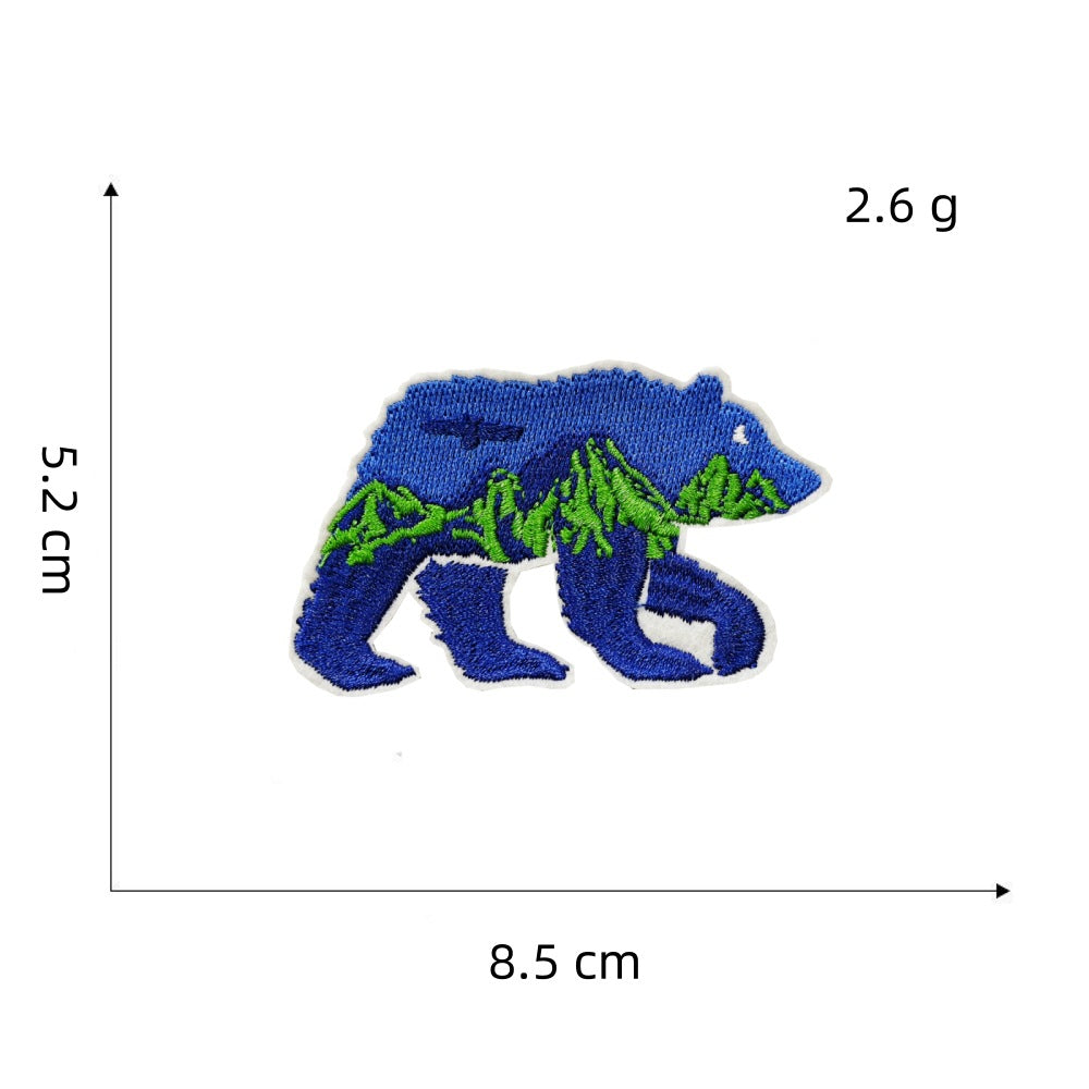 Wholesale Embroidered Patches Outdoor Camping Travel Landscape Adhesive Backing Decorative Gift