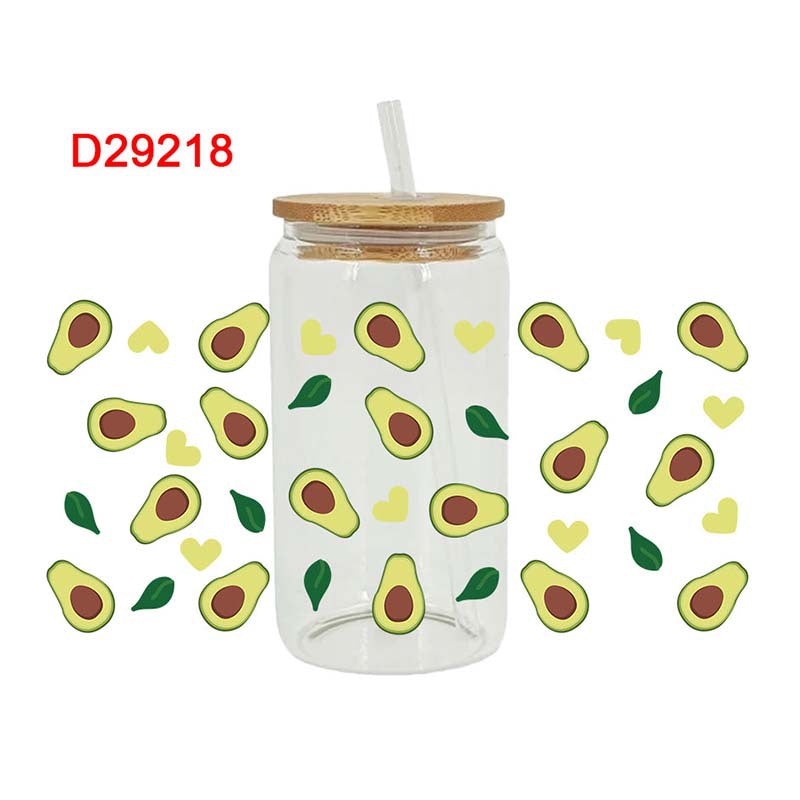 Wholesale Strawberry Cherry Fruit Series 16oz Cup UV DTF Wraps