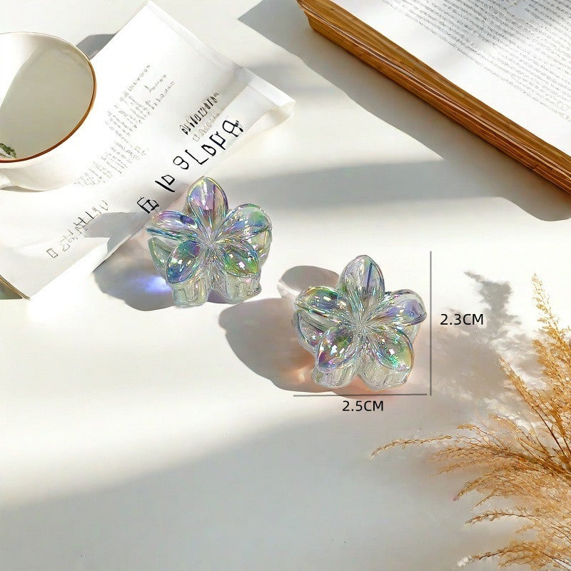 Wholesale Colorful Acrylic Egg Flower Women's Head DIY Shark Clip Hairpin Jewelry