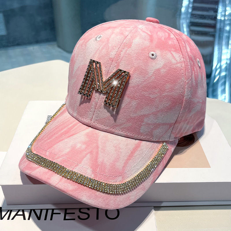 Wholesale Fashion Rhinestone M Letter Sun Protection Baseball Cap