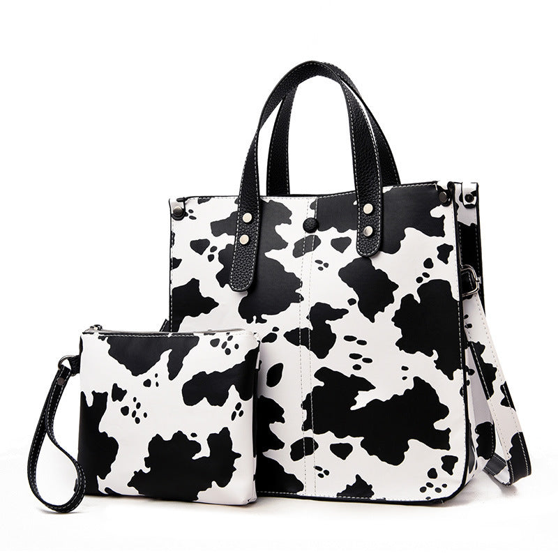 Wholesale Leopard Print Cow Print Shoulder Handbag Set