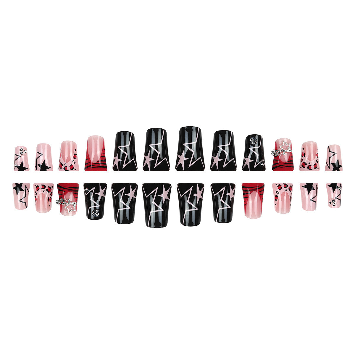 Wholesale Duckbill Leopard French Press-on Nails