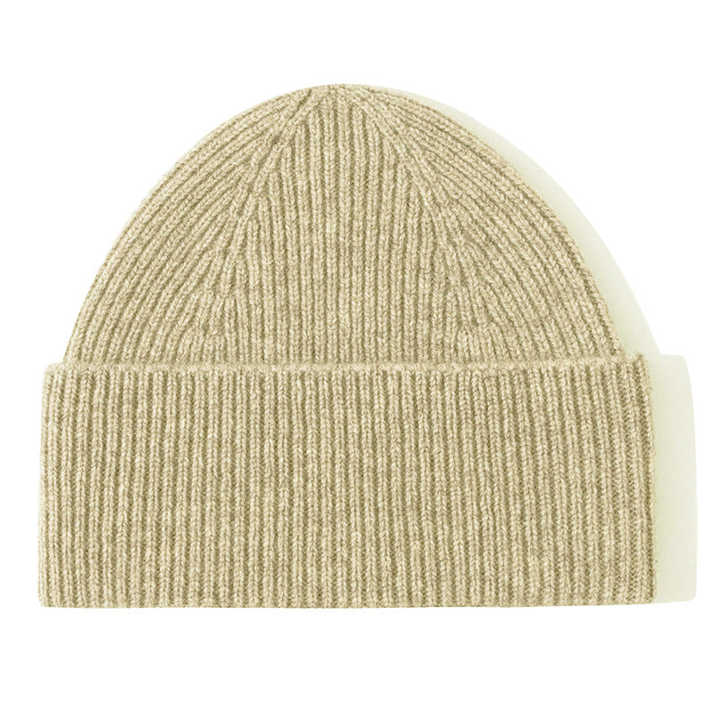 Wholesale Autumn and Winter Ultra-fine Pure Wool Solid Color Beanie