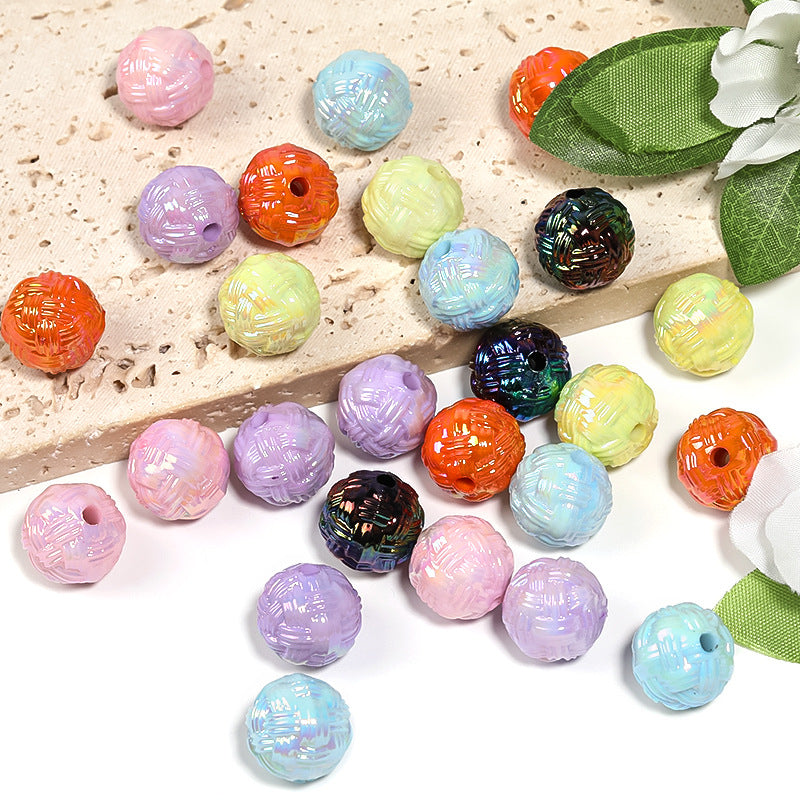Wholesale 100pcs 16mm Wool Ball Acrylic Round Jewelry Beads