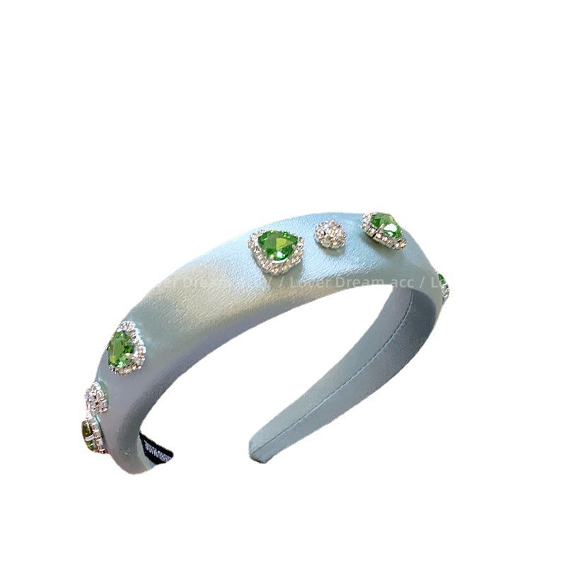 Wholesale Colorful Love Rhinestone Sponge Headband