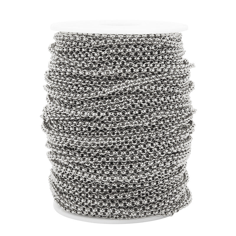 Wholesale 2PCS 2-6mm Stainless Steel BL Chain DIY Jewelry Accessories