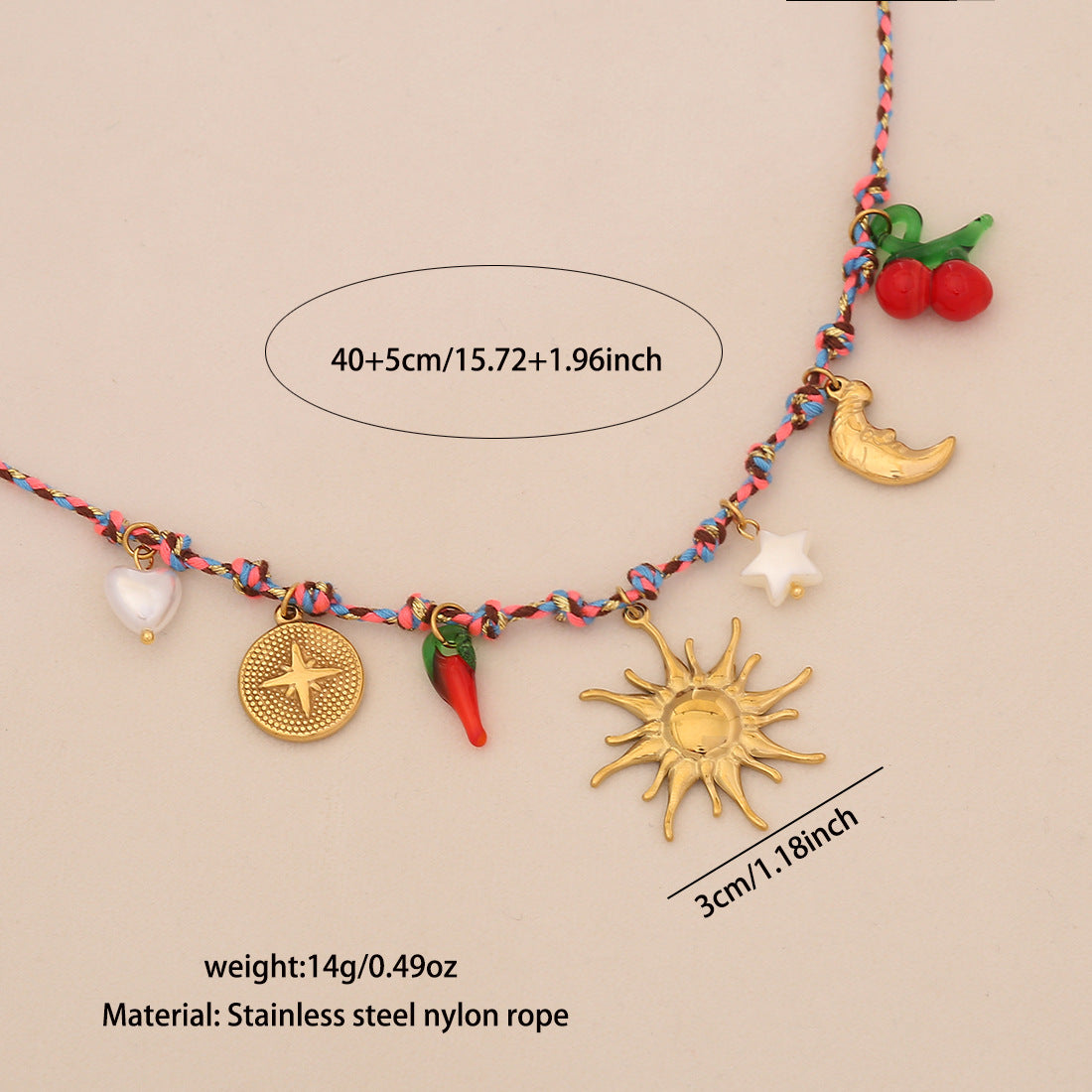 Wholesale Bohemian Braided Starfish Conch Beach Necklace