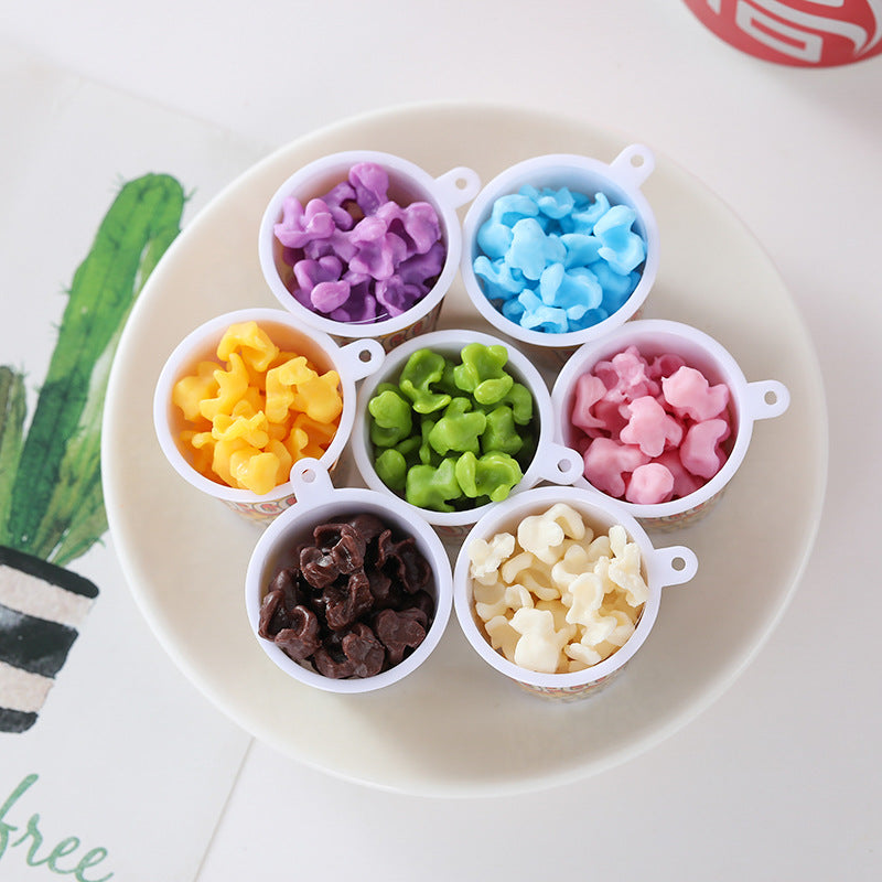 Wholesale Simulation food popcorn bucket keychain