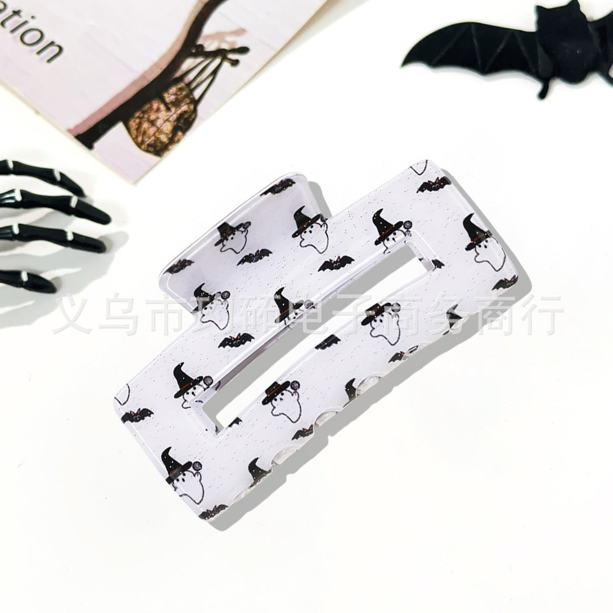Wholesale  Skull Bat Ghost Square Grab Clip