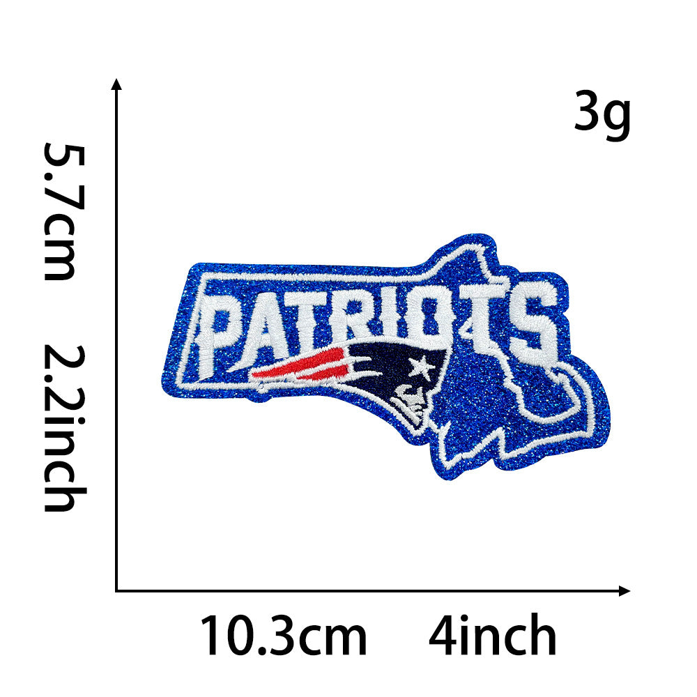 Wholesale Seattle Seahawks Sequin Embroidered Patch State Shape Sew On Applique For Clothing Bags DIY Craft Accessory OLY Exclusive