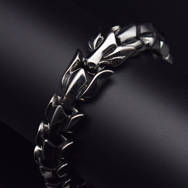 Wholesale Punk style men' s keel chain titanium steel bracelet