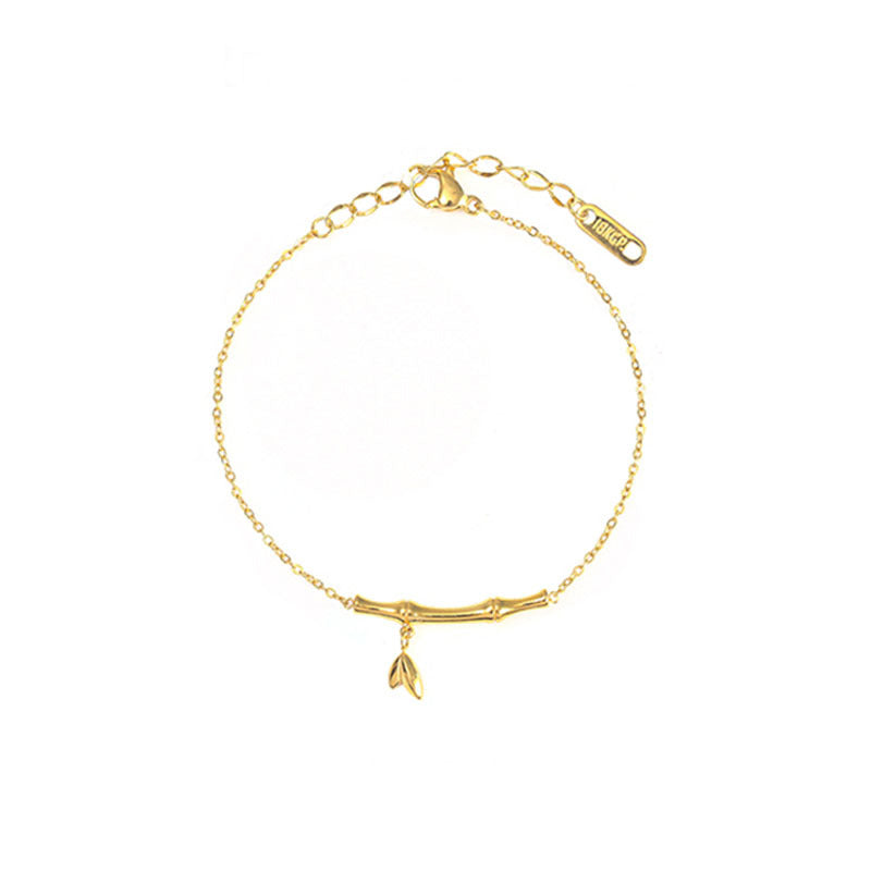 Wholesale Simple Bamboo Rising Steps Titanium Steel Bracelet