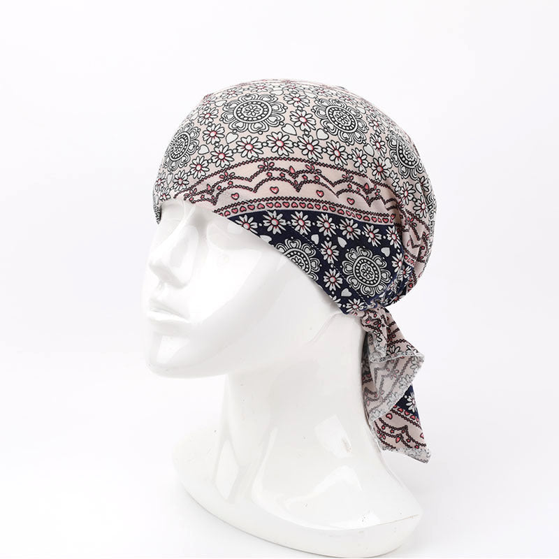 Wholesale Pirate Single Layer Cashew Flower Cotton Polyester Hat