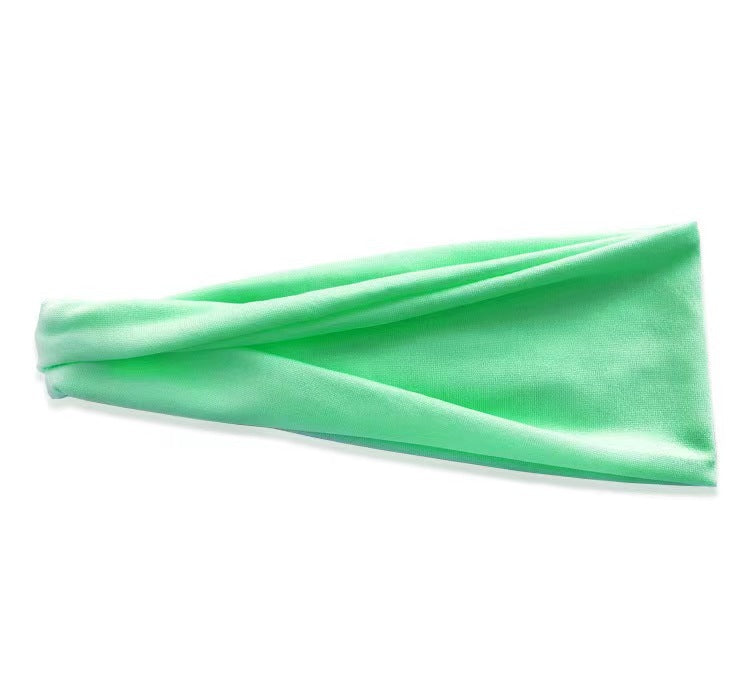 Wholesale Women's Solid Color Yoga Sports Fitness Running Sweat Absorbing Breathable Elastic Jumper Headband